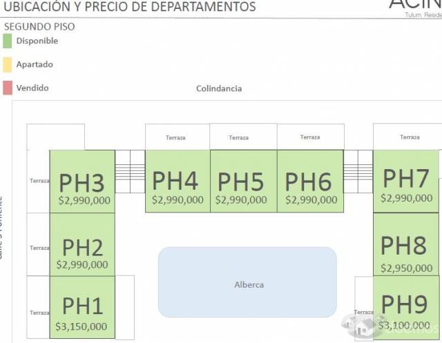 En venta departamento en Tulum, 