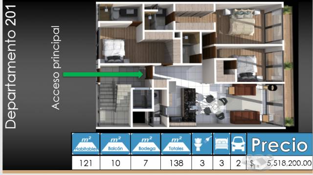 Se vende departamento en Narvarte