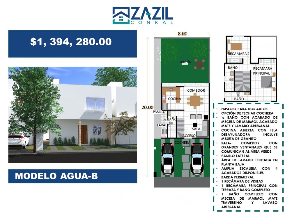 CASA VIENTO, AGUA, FUEGO Y TIERRA ZAZIL CONKAL