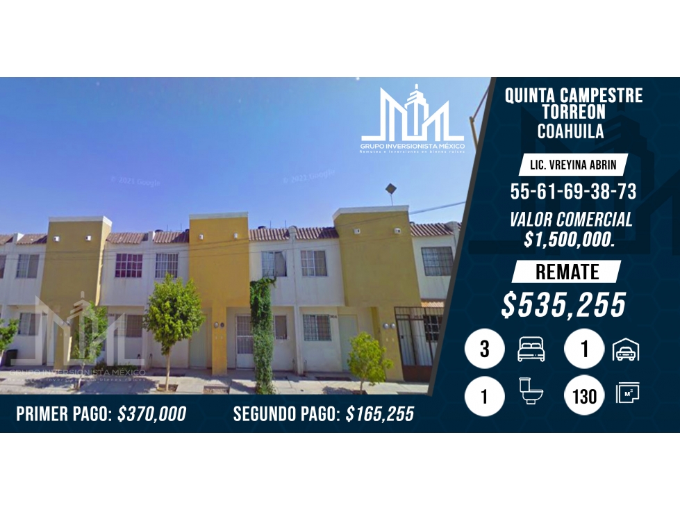 REMATO HERMOSA CASA EN TORREON $535,255 APROVECHE ULTIMO $$$